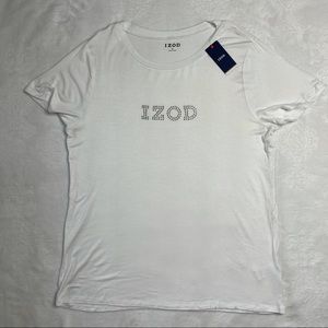 Women's Short Sleeve Izod Rhinestone Tee XL NWT
